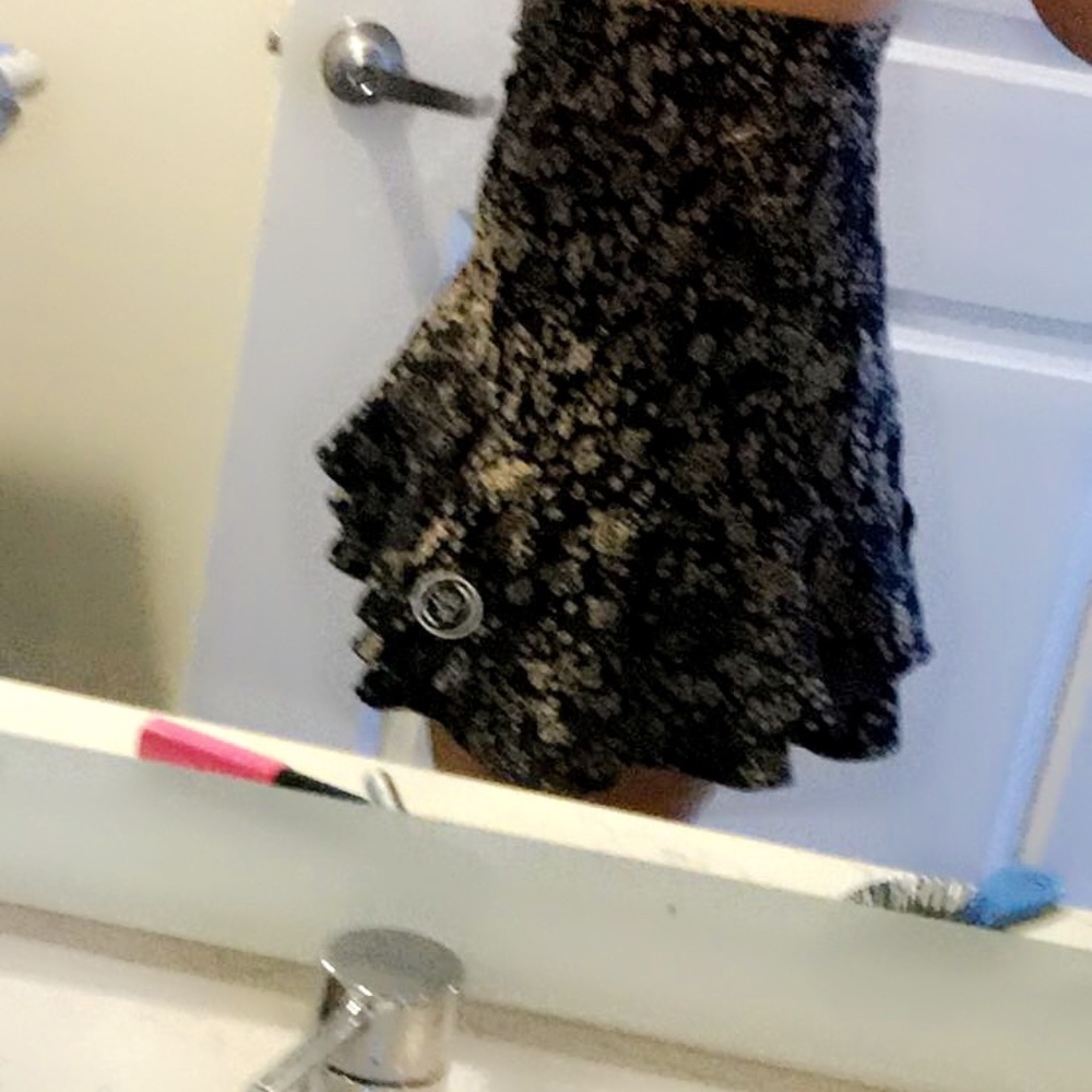 Zara floral ruffle skirt